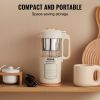 VEVOR Baby Food Maker, 500W Baby Food Processor with 300 ml Glass Bowl, SUS304 Stainless Steel 4-Blade Baby Food Puree Blender Steamer Grinder for Foo