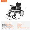 VEVOR Electric Wheelchair for Adults Seniors, 265 lbs Weight Capacity, 17.5in Width Lightweight Foldable Motorized Power Wheelchairs