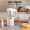 VEVOR Baby Food Maker, 500W Baby Food Processor with 300 ml Glass Bowl, SUS304 Stainless Steel 4-Blade Baby Food Puree Blender Steamer Grinder for Foo