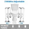 Toilet Safety Rails for Elderly Adjustable Toilet Safety Rails Stand Alone Toilet Safety Frame with Adjustable Heights Width for Elderly Pregnant