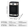 VEVOR Electric Space Heater with Thermostat Remote Control, 2-Level Adjustable Quiet Ceramic Heater Fan