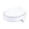 VEVOR Raised Toilet Seat, 4" Height Raised, 300 lbs Weight Capacity, Universal Toilet Seat Riser, Screw Rod Locking, with Toilet Seat, for Elderl