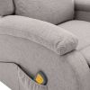 Massage Chair Light Gray Fabric