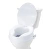 VEVOR Raised Toilet Seat, 4" Height Raised, 300 lbs Weight Capacity, Universal Toilet Seat Riser, Screw Rod Locking, with Toilet Seat, for Elderl