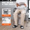 VEVOR Raised Toilet Seat, 7-Position Height Adjustment 19.3" - 25.2", 350lbs Weight Capacity, with Comfort Padded Aluminum Frame
