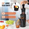 VEVOR Masticating Juicer, Cold Press Juicer Machine, 2.6" Large Feed Chute Slow Juicer, Juice Extractor Maker with High Juice Yield, Easy to Clean wit