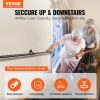 VEVOR Pipe Stair Handrail, 7FT Staircase Handrail, 440LBS Load Capacity Carbon Steel Pipe Handrail, Industrial Pipe Handrail with Wall Mount Supp