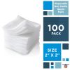 White Cotton Gauze Pads Non Sterile, 2 x 2 Inches. 100 Pack Disposable Non Sterile Gauze Pads. 12-Ply Absorbent Surgical Gauze Pad. Breathable Medical