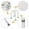 Medical Bathroom Safety Shower Tub Aluminium Alloy Bath Chair Bench with Adjustable Height With grab bar White YF