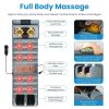 Full Body Electric Massage Mat Heating Vibration Massage Pad Cushion Back Massage Mattress Chair Pad with Neck Foot Massage Head Pillow and Cloth Lumb