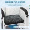 Black Shower Commode Wheelchair, Seniors Bedside Commode Chai