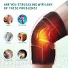 Heated Knee Massager with Vibration, Cordless Heating Pad for Knees, Shoulders and Elbows to Relieve Deep Tissue Pressure, Knee Warming Kit