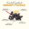 Immune Support Supplement Elderberry Capsules with Vitamin D3 Vitamin C and Zinc for Immune Support Immune Boosters for Adults