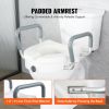 VEVOR Raised Toilet Seat, 5" Height Raised, 350 lbs Weight Capacity, for Round and Elongated Toilet, Twist Lock Installation