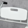 Shower Commode Wheelchair, Waterproof Rolling Over Toilet Chair with Padded Seat