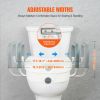 VEVOR Raised Toilet Seat, 5" Height Raised, 350 lbs Weight Capacity, for Round and Elongated Toilet, Twist Lock Installation