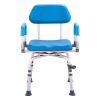 VEVOR Swivel Shower Chair 360 Degree, Adjustable Shower Seat with Pivoting Arms & Padded Bath Seat for Inside Shower or Tub