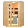 Low Electro Magnetic Frequency Front door with heating panel Two persons Hemlock Far infrared corner Indoor sauna room