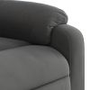 Electric Stand up Massage Recliner Chair Dark Gray Microfiber Fabric