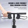 VEVOR Folding Knee Scooter, Carbon Steel Steerable Knee Walker with Height-Adjustable Handlebar & Knee Pad, All-Terrain Solid Wheels, Dual Brakes