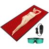 VEVOR Red Light Therapy Mat for Full Body, 1280PCS 3-Chip LED Light Therapy Pad & Controller, 10/40Hz Pulse, 10-90 Min Timer