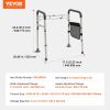 VEVOR Toilet Safety Rail, Folding Toilet Seat Frame, Adjustable Width & Height Fit Most Toilets, Supports 300lbs