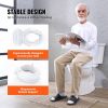 VEVOR Raised Toilet Seat, 4" Height Raised, 300 lbs Weight Capacity, Universal Toilet Seat Riser, Screw Rod Locking, with Toilet Seat, for Elderl