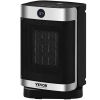 VEVOR Electric Space Heater with Thermostat Remote Control, 2-Level Adjustable Quiet Ceramic Heater Fan
