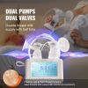VEVOR Breast Pump, Single/Double Adjustable Electric Breast Pumps, 4 Modes & 9/15 Levels, Reciprocating Piston Pumps, 4000mAH Anti-Backflow Breastfeed