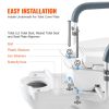 VEVOR Raised Toilet Seat, 3.5" Height Raised, 300 lbs Weight Capacity, for Standard Round Toilet, Aluminum Handrail, with EVA Armrest Padding