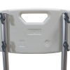 Medical Bathroom Safety Shower Tub Aluminium Alloy Bath Chair Seat Bench with Removable Back White YF