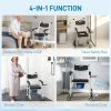 Black Shower Commode Wheelchair, Seniors Bedside Commode Chai