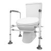 Toilet Safety Rails for Elderly Adjustable Toilet Safety Rails Stand Alone Toilet Safety Frame with Adjustable Heights Width for Elderly Pregnant