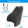 Lumbar Support Pillow For Office Chair Car Seat Home Dining Chair Soft Memory Foam Back Support Cushion With Vibration Washable Cover Elastic Str