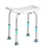 VEVOR Shower Chair, Adjustable Height Shower Stool with Built-in Handles, Shower Seat for Inside Shower or Tub