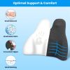Lumbar Support Pillow For Office Chair Car Seat Home Dining Chair Soft Memory Foam Back Support Cushion With Vibration Washable Cover Elastic Str