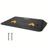 Rubber Threshold Ramp, 4" Rise Wheelchair Ramp Doorway, Recycled Rubber Power Curb Ramp Rated 33000 Lbs Load Capacity