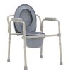 Iron Frame Folding Toilet Seat Beige White AL