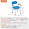 VEVOR Swivel Shower Chair 360 Degree, Adjustable Shower Seat with Pivoting Arms & Padded Bath Seat for Inside Shower or Tub