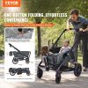VEVOR All-Terrain Stroller Wagon, 2 Seats Foldable Expedition 2-in-1 Collapsible Wagon Stroller, Includes Canopy, Parent Organizer, Snack Tray & Cup H
