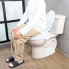 VEVOR Raised Toilet Seat, 4" Height Raised, 300 lbs Weight Capacity, Universal Toilet Seat Riser, Screw Rod Locking, with Toilet Seat, for Elderl