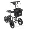 VEVOR Folding Knee Scooter, Carbon Steel Steerable Knee Walker with Height-Adjustable Handlebar & Knee Pad, 12" All-Terrain Wheel, Dual Brakes