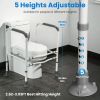 Toilet Safety Rails for Elderly Adjustable Toilet Safety Rails Stand Alone Toilet Safety Frame with Adjustable Heights Width for Elderly Pregnant