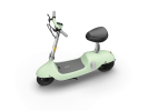 Electric Scooter with Foldable Seat w/35 Miles Operating Range & 15.5mph Max Speed - Green