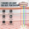 VEVOR Red Light Therapy Wand for Face, 7-Color LED Facial Wand Red Light Therapy Device with Heatig Therapy| Microcurrent Vibrating Massage, Portable