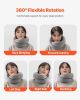Travel Pillow Double-Layered Memory Foam Neck Pillow for Traveling Black-Gray