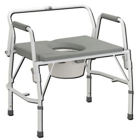 Bariatric Drop-Arm Commode Deluxe  Assembled - Wt Capacity up to 1000 Lbs.