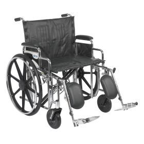 Bariatric Wheelchair Removable Desk Arms,  24"  Wide, Elevating Leg Rests - 500 Lb Wt Capacity