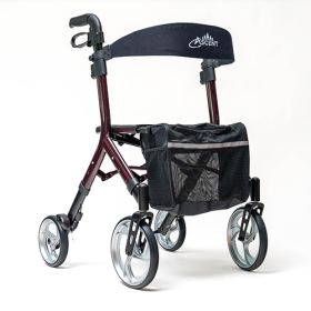 Ascent Euro-Style Rollator - Adjustable Height - Foldable - Brandywine - 300 LB Wt. Capacity