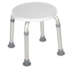 Bath Stool  - Round  White by Drive - 300 LB Wt Capacity